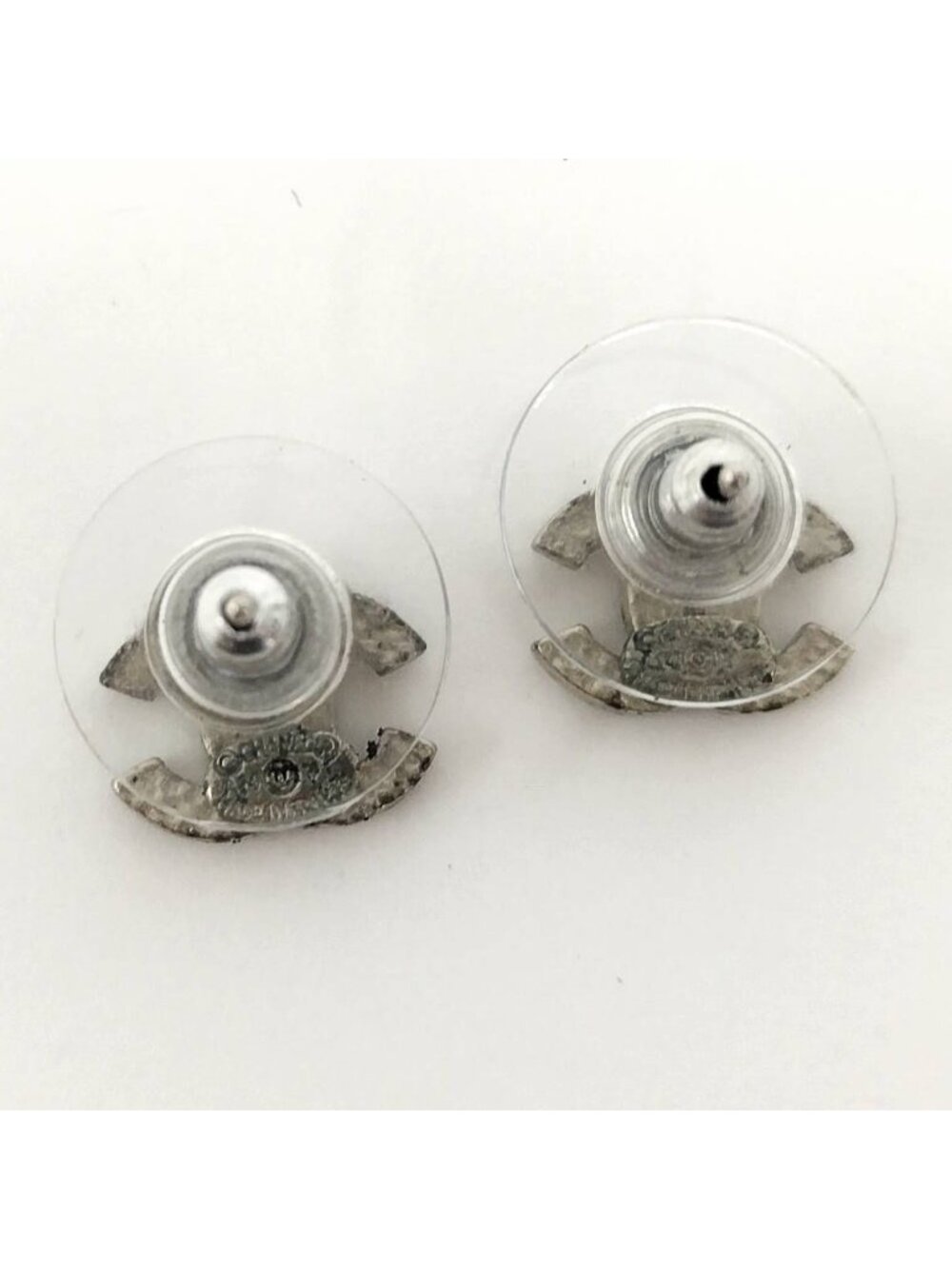 Chanel CC Logo Earrings Rhinestone - Picture 2 of 10